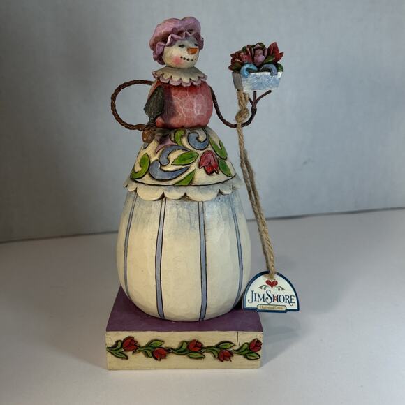 Jim Shore Heartwood Creek Snow Woman Winter Blossoms Figurine 2008 #4010358 - Picture 1 of 15